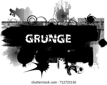 Grunge Banners, Insignias,stamps,Icons, Labels and Badges. Retro shapes for Emblems. Design element. ink brush stroke , 