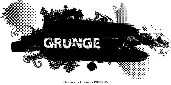 Grunge Banners, Insignias,stamps,Icons, Labels and Badges. Retro shapes for Emblems. Design element. ink brush stroke , 