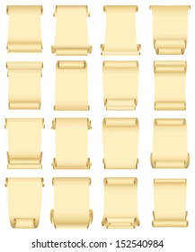 Grunge banners  and scrolls set (vector, CMYK)