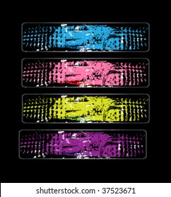 grunge banners set