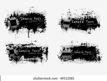 Grunge banners. Vector.