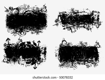 Grunge banners. Vector.