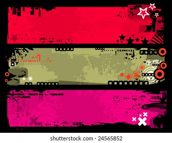Grunge banners vector illustration
