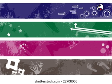 grunge banners for your text