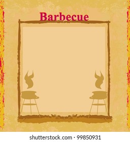grunge Barbecue Party Invitation