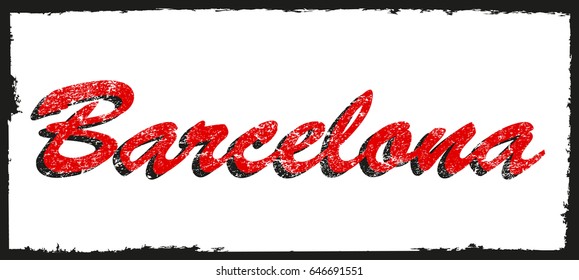 Grunge Barcelona Background.