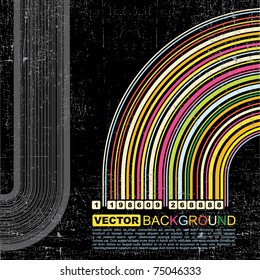 Grunge barcode background - vector