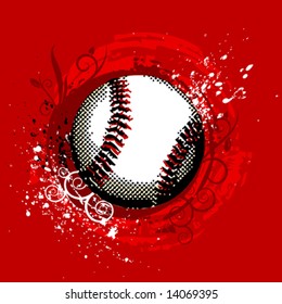 Grunge Baseball Vector