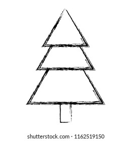 grunge beauty pine tree with style stalk
