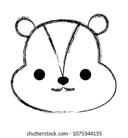 grunge beaver head wild cute animal