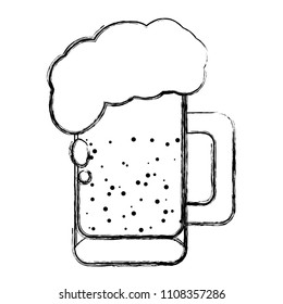 grunge beer glass with foam liquor beverage
