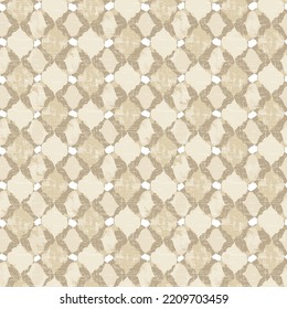 Fondo abstracto de color beige granulado Modelo clásico de papel tapiz dorado, mosaico de formas de rejilla de patrón sin soldadura árabe.