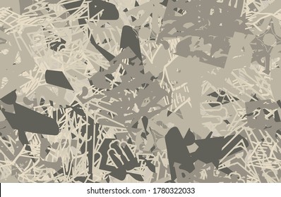 Grunge beige seamless. An abstract texture. Template for printing on fabric, Wallpaper. Chaotic repeating pattern. Pop art background