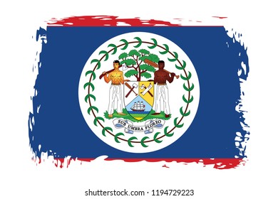 Grunge Belize flag.flag of Belize,banner vector illustration. Vector illustration eps10.