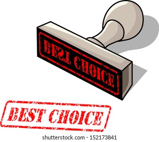 Grunge best choice rubber stamp, vector illustration 