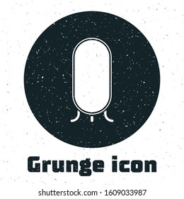 Grunge Big full length mirror for bedroom, shops, backstage icon isolated on white background.  Vector Illustration