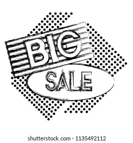 grunge big sale promotion fashion tag