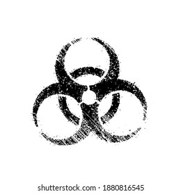 Grunge-Biogefährdungszeichen, Vektorgrafik