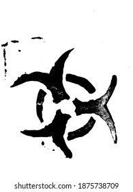 Grunge Biohazard Sign Symbol Stamp