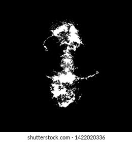 Grunge birds droppings black and white. Flat blots style vector illustration. Map. Abstract paint drop.