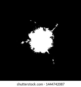 Grunge birds droppings black and white. Flat blots style vector illustration. Map. Abstract paint drop.