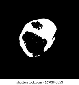 Grunge birds droppings black and white. Flat blots style vector illustration. Map. Abstract paint drop.