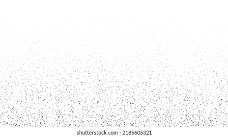 Grunge bitmap pixel texture. Square noise particles background. Abstract dotted fading pattern. Speckle gradient effect. Pixelated vector backdrop. Vector dust texture. 