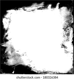 Grunge black abstract banner textured frame