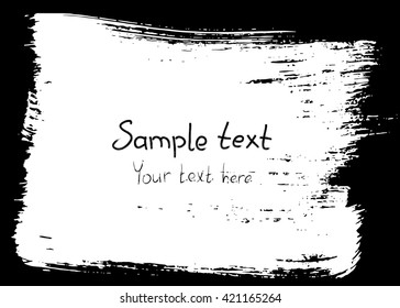 Grunge black abstract textured vector rectangular dirty frame. Vector design grunge element. 