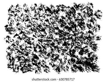 Grunge black abstract textured vector shape. Vector abstract background. Vector abstract shape haotic brush blots. Vintage vector stain. contemporary art graphics. Black on white background.