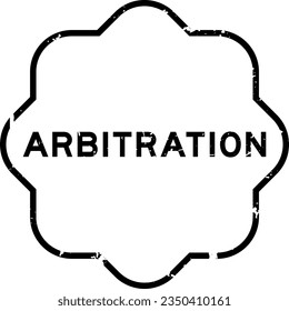Grunge black arbitration word rubber seal stamp on white background
