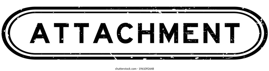 Grunge black attachment word rubber seal stamp on white background