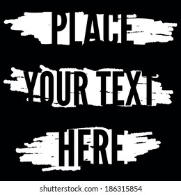 Grunge black background noir text style
