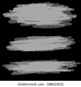 Grunge black background spots. vector set