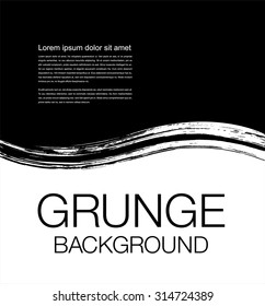 Grunge black background, vector