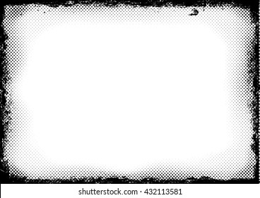 Grunge Black Border Frame. Distressed Effect.