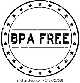 Grunge black BPA (abbreviation of Bisphenol A) free word round rubber seal stamp on white background
