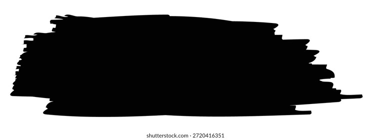Pincel negro grunge, pincel de pintura abstracto tosco trazo de tinta
