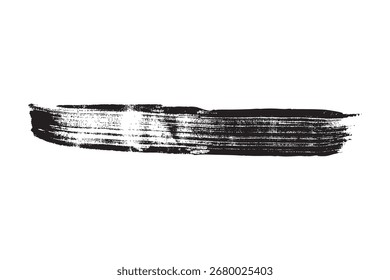 Grunge black brush stroke vector illustration