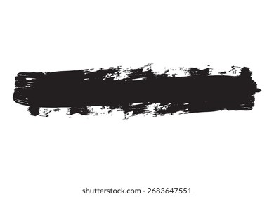 Grunge schwarze Pinsel Strich Vektorgrafik