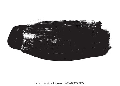 Grunge black brush stroke vector illustration