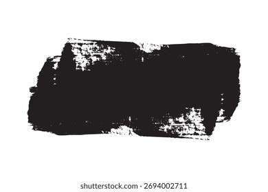Ilustración vectorial de trazo de pincel negro Grunge