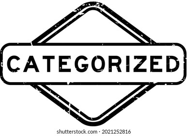 Grunge black categorized word rubber seal stamp on white background