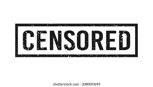 Grunge Black Censored Word Rubber Stamp Stock Vector (Royalty Free ...