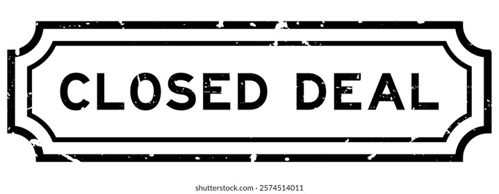 Grunge black closed deal word rubber seal stamp on white background