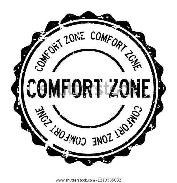 Grunge Black Comfort Zone Word Round Stock Vector Royalty Free