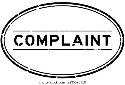 Grunge black complaint word rubber seal stamp on white background
