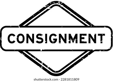 Grunge black consignment word rubber seal stamp on white background