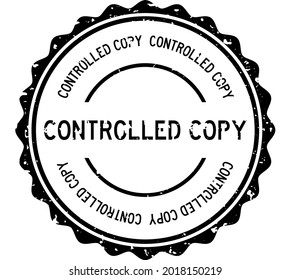 Grunge Black Controlled Copy Word Round Stock Vector (Royalty Free ...