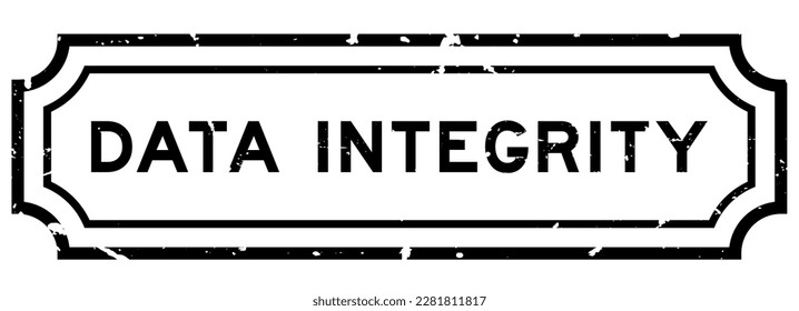 Grunge el sello de sello de sello de goma de palabra de intergriento de datos negros sobre fondo blanco